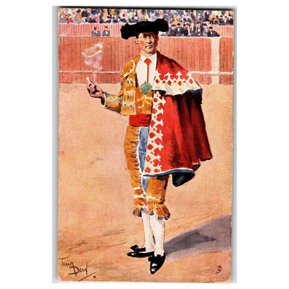 Raphael Tuck Oilette Postcard Bullfighter Matador Frank Dean Art 6874